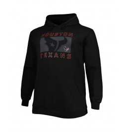 Men's Branded Black Houston Texans Big and Tall Pop of Color Pullover Hoodie $33.58 Sweatshirt