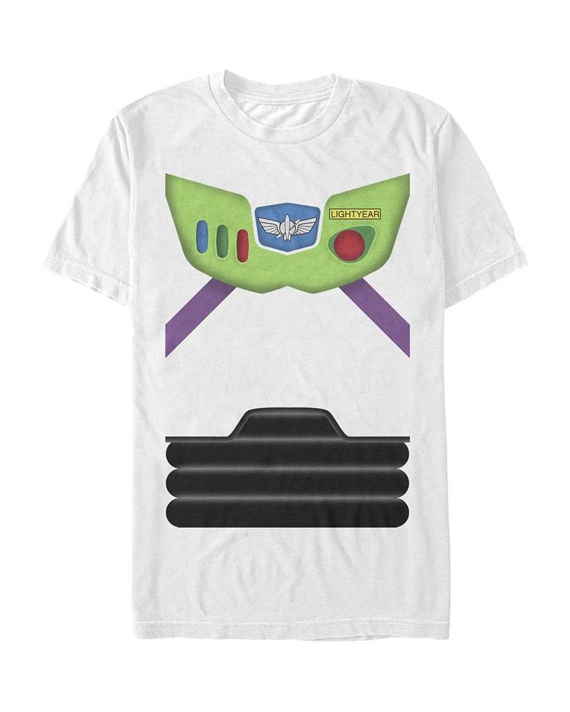 Disney Pixar Men's Toy Story Buzz Lightyear Suit Costume Short Sleeve T-Shirt White $15.75 T-Shirts