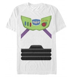 Disney Pixar Men's Toy Story Buzz Lightyear Suit Costume Short Sleeve T-Shirt White $15.75 T-Shirts