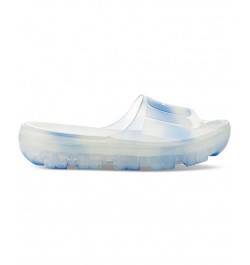 Women's Jella Clear Slide Sandals Blue $43.00 Shoes