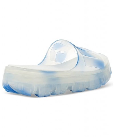 Women's Jella Clear Slide Sandals Blue $43.00 Shoes