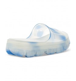 Women's Jella Clear Slide Sandals Blue $43.00 Shoes