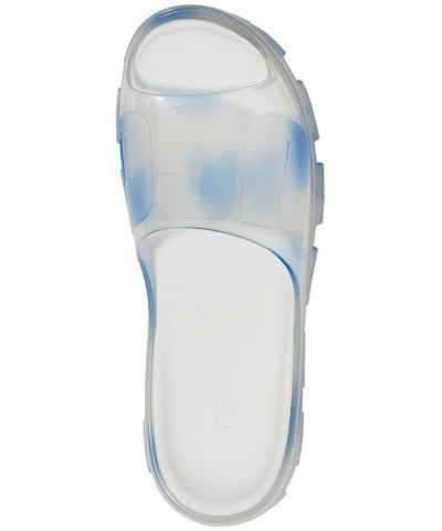 Women's Jella Clear Slide Sandals Blue $43.00 Shoes