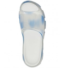 Women's Jella Clear Slide Sandals Blue $43.00 Shoes