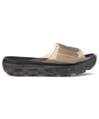 Women's Jella Clear Slide Sandals Blue $43.00 Shoes