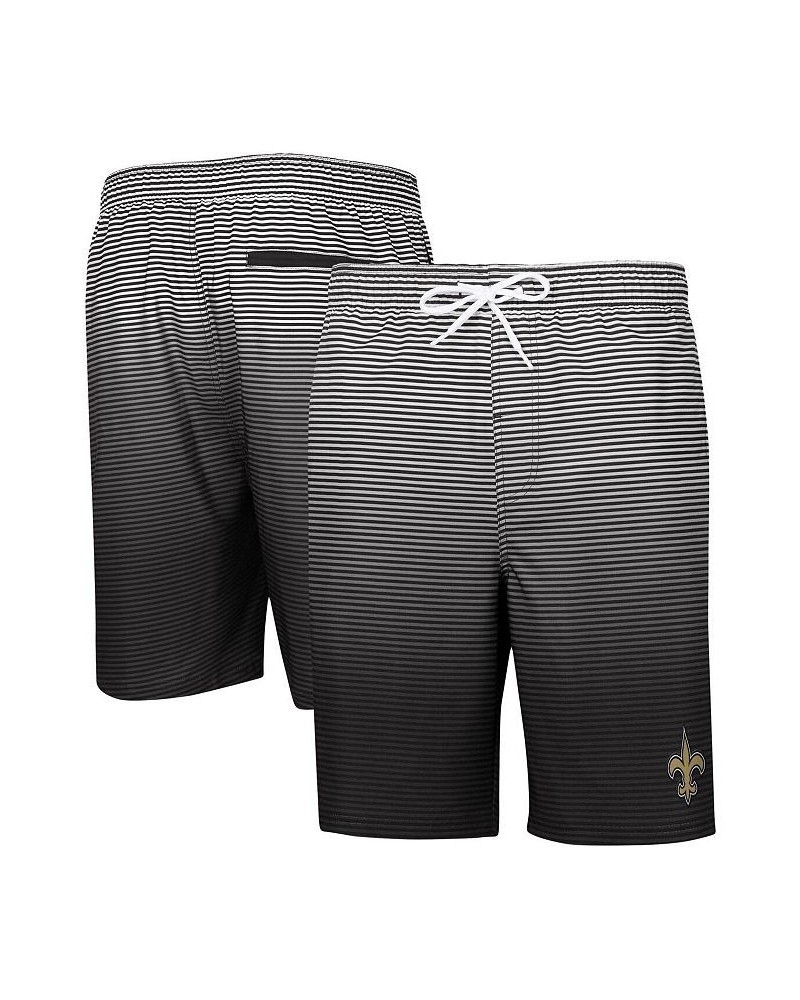 Men's Black New Orleans Saints Ocean Swim Trunks $20.80 Swimsuits