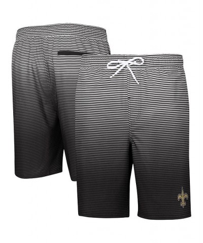 Men's Black New Orleans Saints Ocean Swim Trunks $20.80 Swimsuits