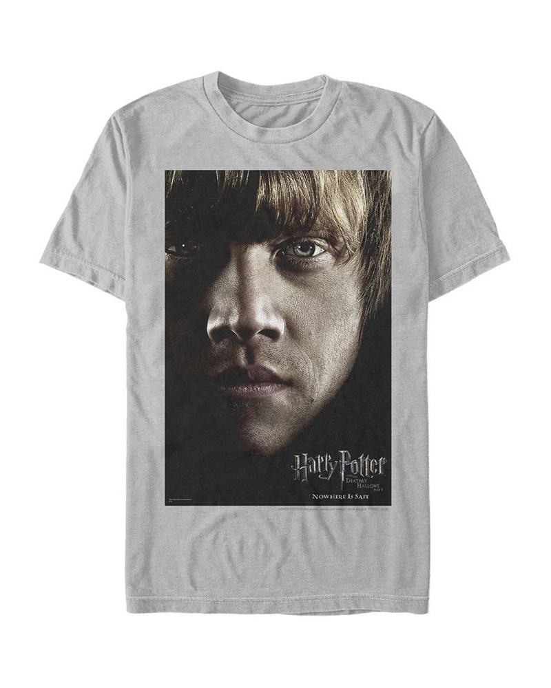 Harry Potter Men's Deathly Hallows Ron Weasley Big Face Poster Short Sleeve T-Shirt $15.40 T-Shirts