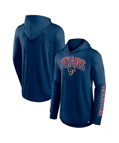 Men's Branded Navy Houston Texans Front Runner Pullover Hoodie $26.88 Sweatshirt