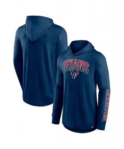 Men's Branded Navy Houston Texans Front Runner Pullover Hoodie $26.88 Sweatshirt