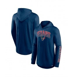 Men's Branded Navy Houston Texans Front Runner Pullover Hoodie $26.88 Sweatshirt