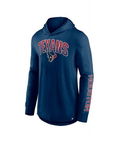 Men's Branded Navy Houston Texans Front Runner Pullover Hoodie $26.88 Sweatshirt