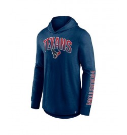 Men's Branded Navy Houston Texans Front Runner Pullover Hoodie $26.88 Sweatshirt