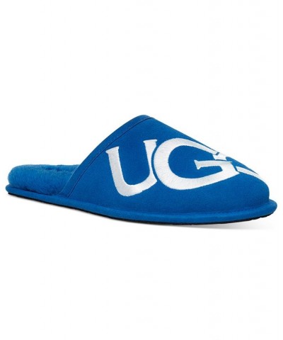 Men's Scuff Logo Slipper Blue $53.90 Shoes