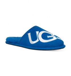 Men's Scuff Logo Slipper Blue $53.90 Shoes