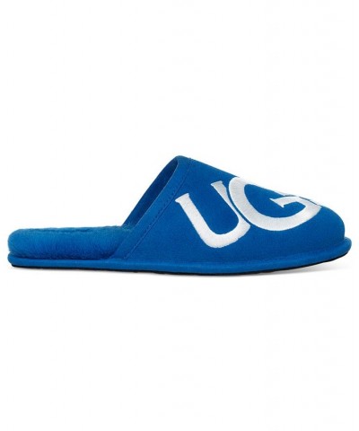 Men's Scuff Logo Slipper Blue $53.90 Shoes