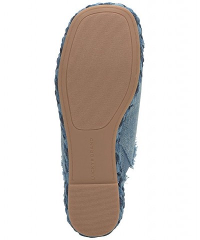 Women's Scippio Frayed Platform Sandals Blue $41.42 Shoes