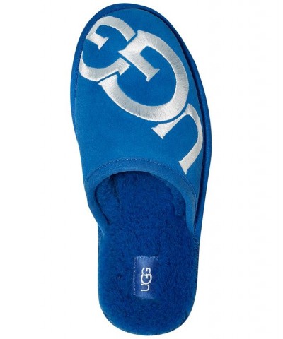 Men's Scuff Logo Slipper Blue $53.90 Shoes