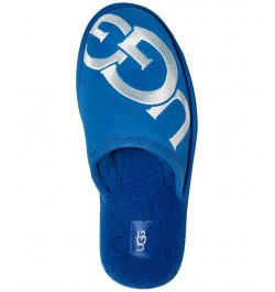 Men's Scuff Logo Slipper Blue $53.90 Shoes