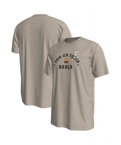 Men's Tan Barcelona Verbiage T-shirt $26.09 T-Shirts