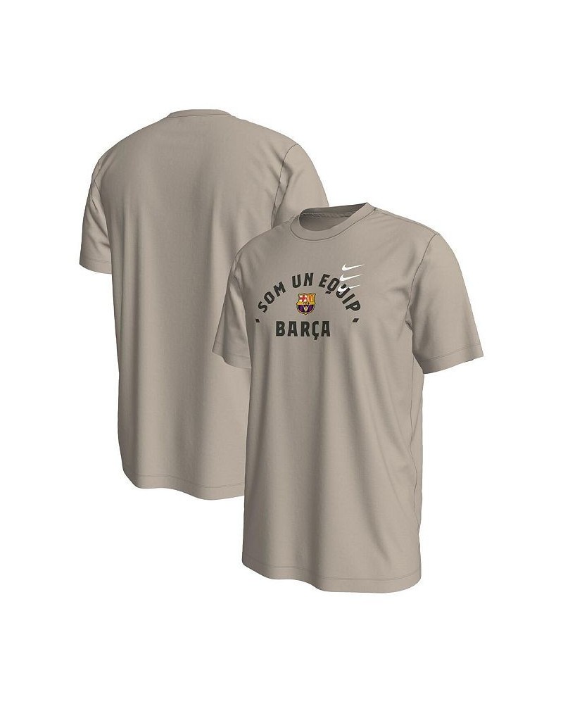 Men's Tan Barcelona Verbiage T-shirt $26.09 T-Shirts