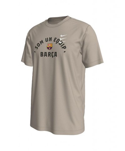 Men's Tan Barcelona Verbiage T-shirt $26.09 T-Shirts