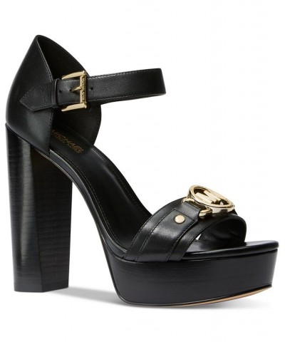 Women's Rory Ankle-Strap Platform Dress Sandals Black $84.00 Shoes