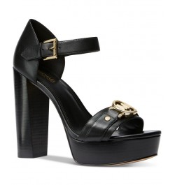 Women's Rory Ankle-Strap Platform Dress Sandals Black $84.00 Shoes