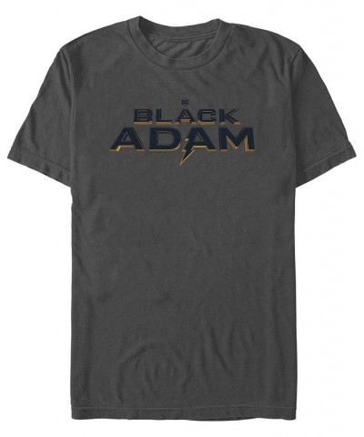 Men's Black Adam Black Atom Short Sleeve T-shirt Gray $18.54 T-Shirts