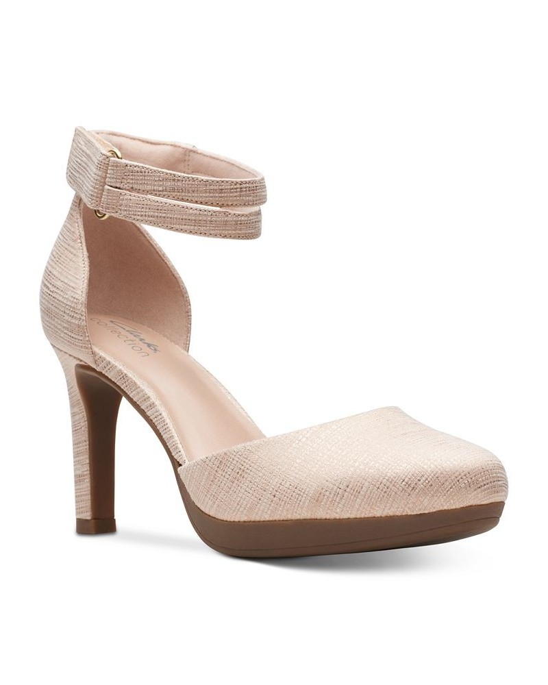 Women's Ambyr Skip Ankle-Strap Platform Pumps Tan/Beige $32.70 Shoes