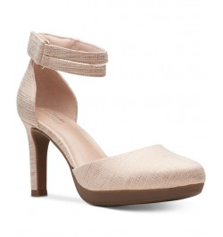 Women's Ambyr Skip Ankle-Strap Platform Pumps Tan/Beige $32.70 Shoes