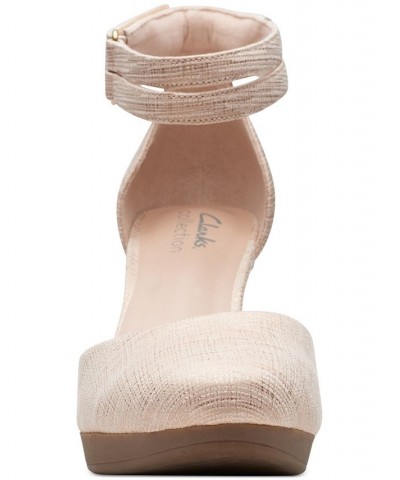 Women's Ambyr Skip Ankle-Strap Platform Pumps Tan/Beige $32.70 Shoes