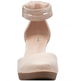 Women's Ambyr Skip Ankle-Strap Platform Pumps Tan/Beige $32.70 Shoes