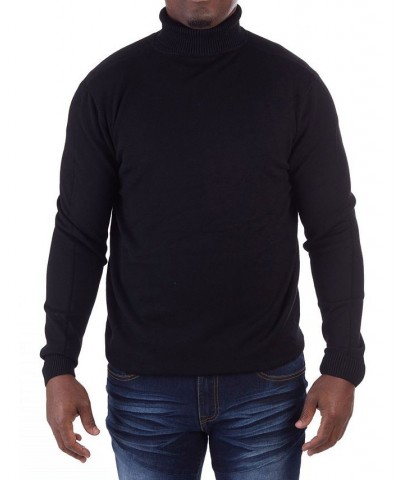 Men's Turtleneck Pull Over Sweater Black $22.00 Sweaters