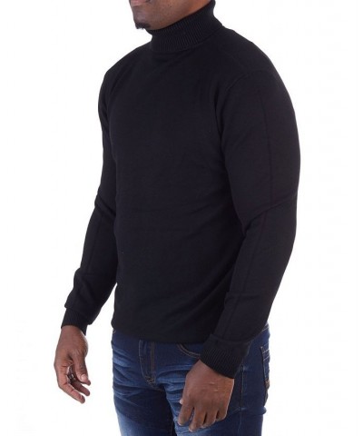 Men's Turtleneck Pull Over Sweater Black $22.00 Sweaters