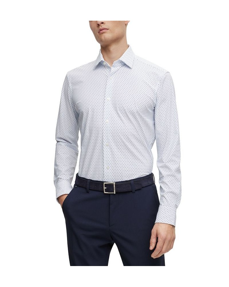 BOSS Men's Regular-Fit Performance Shirt White $47.36 Shirts