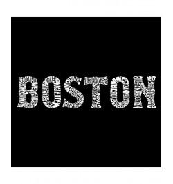 Men's Word Art Long Sleeve T-Shirt - Boston Neighborhoods Black $21.59 T-Shirts