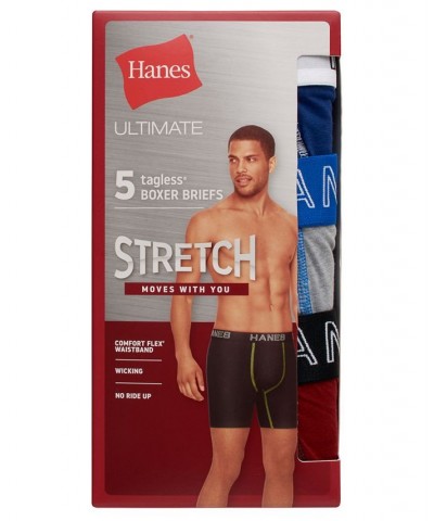 Men's 5-Pk. Ultimate Stretch Boxer Briefs Multi $14.40 Underwear