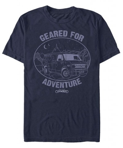 Men's Geared for Adventure Short Sleeve Crew T-shirt Blue $18.54 T-Shirts