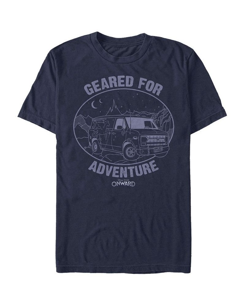 Men's Geared for Adventure Short Sleeve Crew T-shirt Blue $18.54 T-Shirts