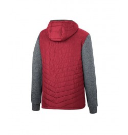 Men's Cardinal Arkansas Razorbacks Course Herringbone Full-Zip Hoodie $48.59 Jackets