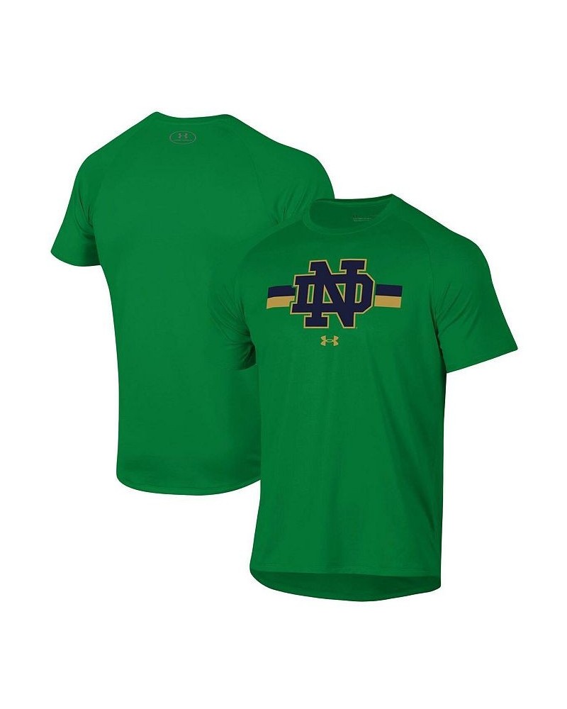 Men's Green Notre Dame Fighting Irish Team Stripe Performance Raglan T-shirt $24.00 T-Shirts