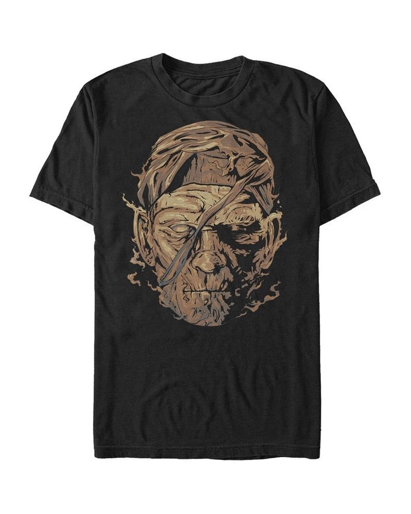 Universal Monsters Men's Mummy Big Face Short Sleeve T-Shirt Black $17.15 T-Shirts