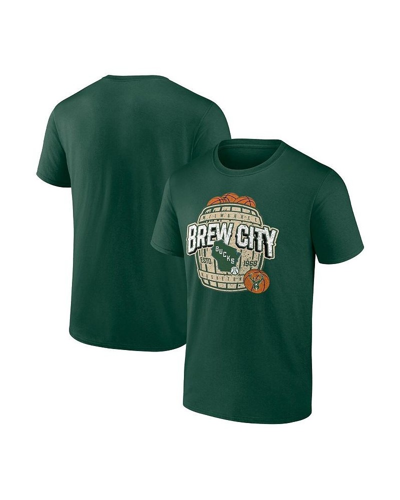 Men's Branded Hunter Green Milwaukee Bucks Brew City Hometown Collection T-shirt $18.00 T-Shirts