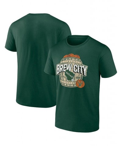 Men's Branded Hunter Green Milwaukee Bucks Brew City Hometown Collection T-shirt $18.00 T-Shirts