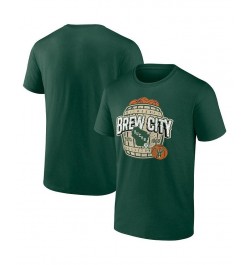 Men's Branded Hunter Green Milwaukee Bucks Brew City Hometown Collection T-shirt $18.00 T-Shirts