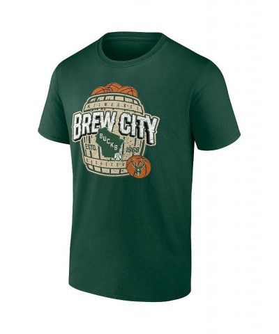 Men's Branded Hunter Green Milwaukee Bucks Brew City Hometown Collection T-shirt $18.00 T-Shirts