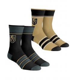 Men's and Women's Socks Vegas Golden Knights Multi-Stripe 2-Pack Team Crew Sock Set $15.95 Socks