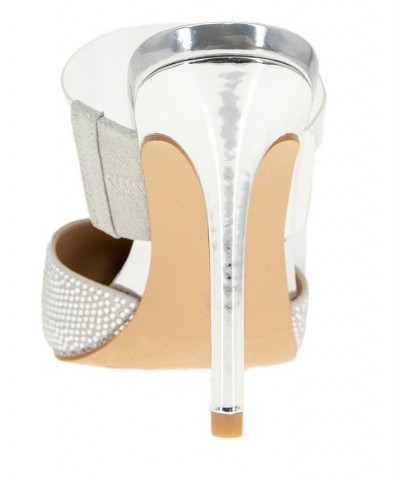 Women's Harnie Mule Pump Silver $52.36 Shoes