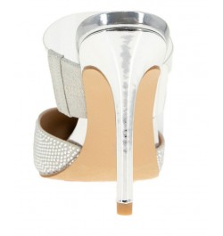 Women's Harnie Mule Pump Silver $52.36 Shoes